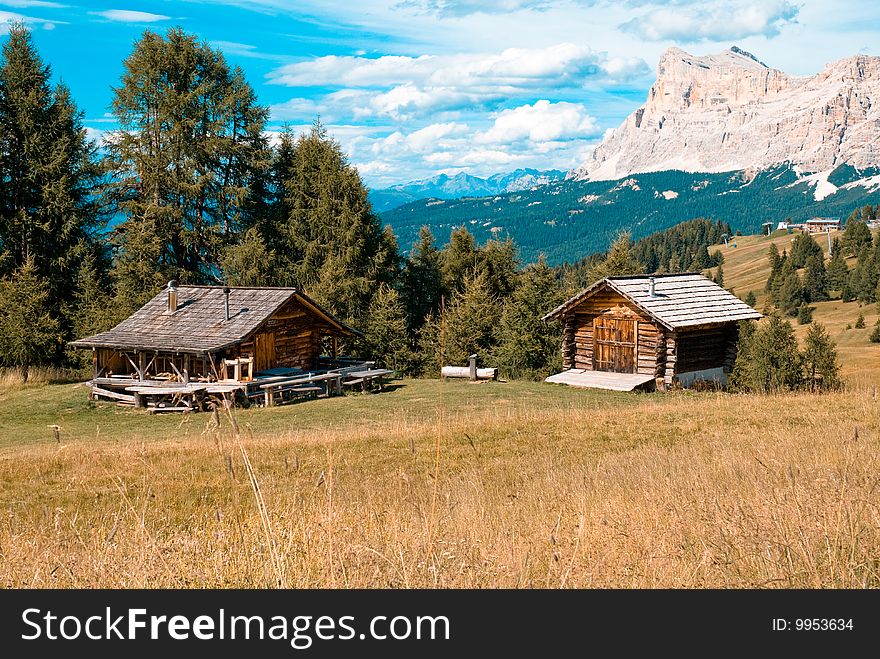 Beautiful shot of a vacation house in the South of Tyrol, Italy. Beautiful shot of a vacation house in the South of Tyrol, Italy.