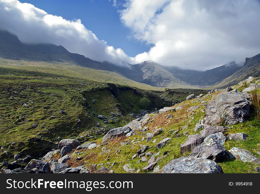 Beautiful landscape view, the highest point in Ireland. Beautiful landscape view, the highest point in Ireland