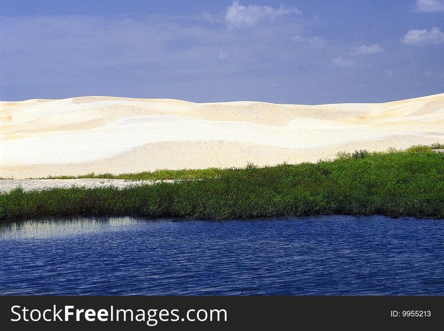 Park of Lencois Maranhenses at the mouth of the river Parnaiba (Brazil). Park of Lencois Maranhenses at the mouth of the river Parnaiba (Brazil)