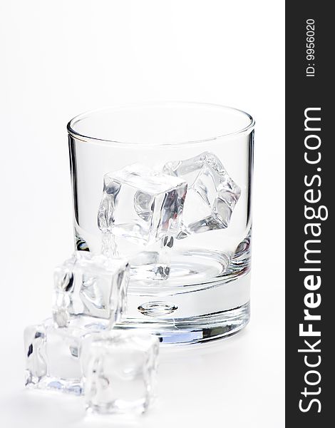 Alcoholic Beverage Whith Ice Cubes