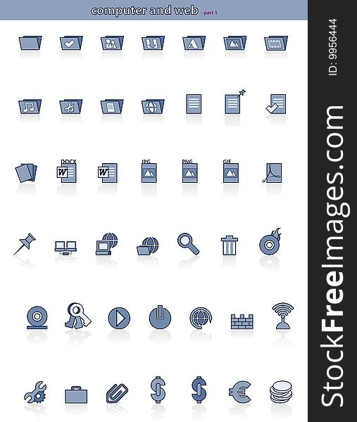 Vector Icons for Web Applications and for computer - PART1. Vector Icons for Web Applications and for computer - PART1