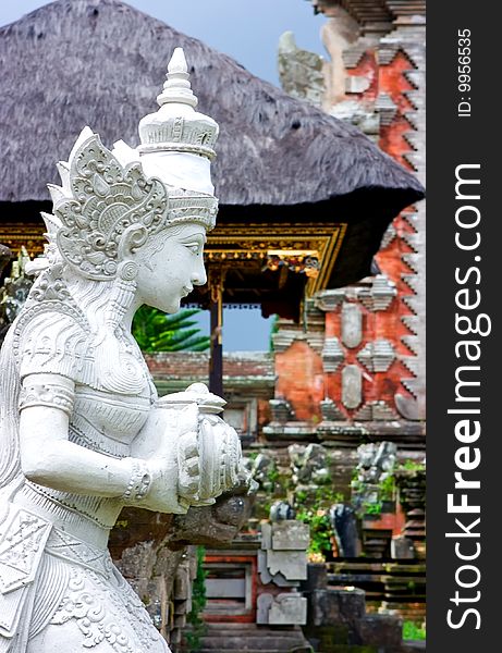 Female sculpture in the buddhist temple. Female sculpture in the buddhist temple