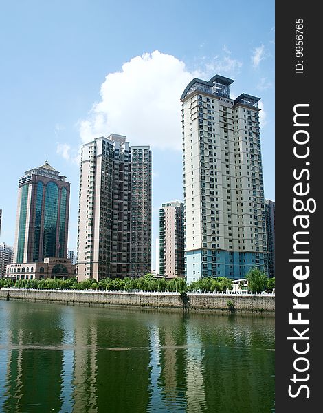 River high-rise, China Nanchang. River high-rise, China Nanchang