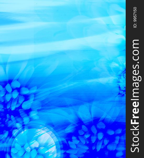 Flower background and wave pattern, element for design,