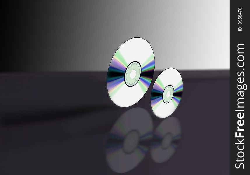 Cool CD-ROM isolated over white background