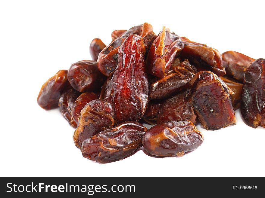 Many brown ripe sweet dates. East sweets.