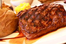 Sirloin Strip Steak With Corn Cob ,vegetables And Royalty Free Stock Image Sirloin Strip Steak With Corn Cob ,vegetables And Royalty Free Stock Image