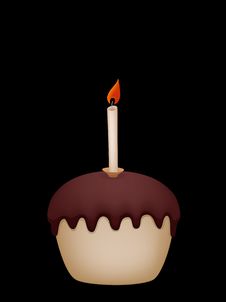 Cake With Candle Isolated Royalty Free Stock Photos Cake With Candle Isolated Royalty Free Stock Photos