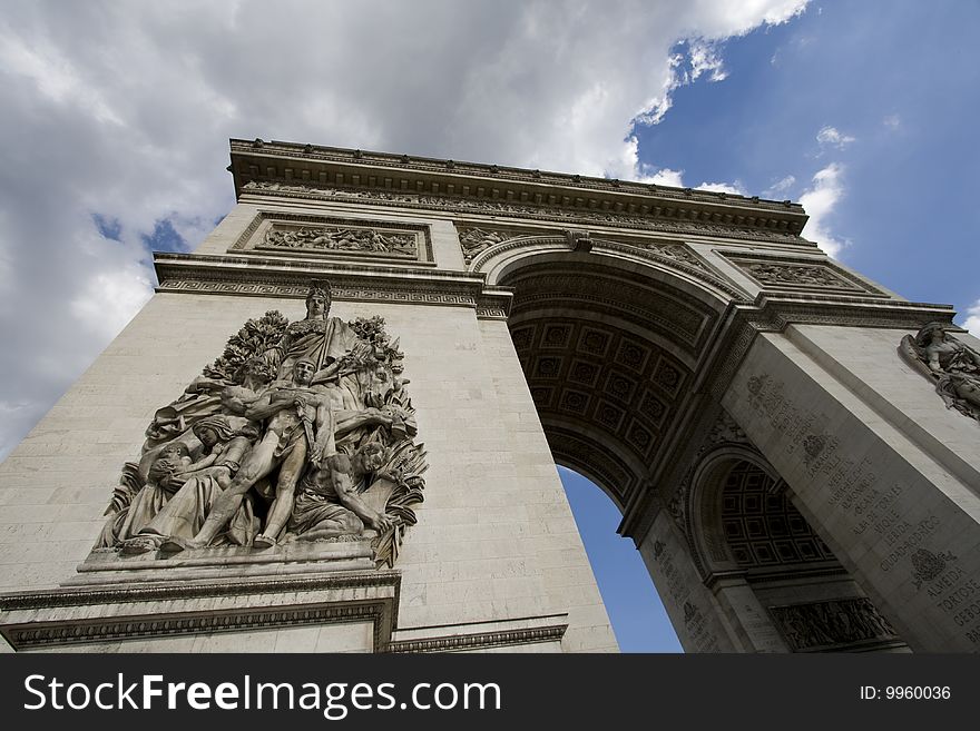 Famous monument of Paris, Arc de triomphe