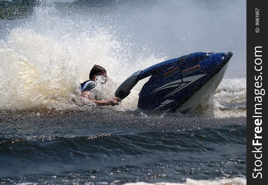 Man on jet ski in the water