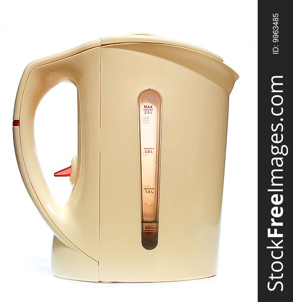 The yellow electric modern kettle