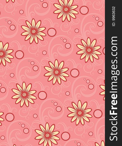 Floral design element with flowers. Floral design element with flowers