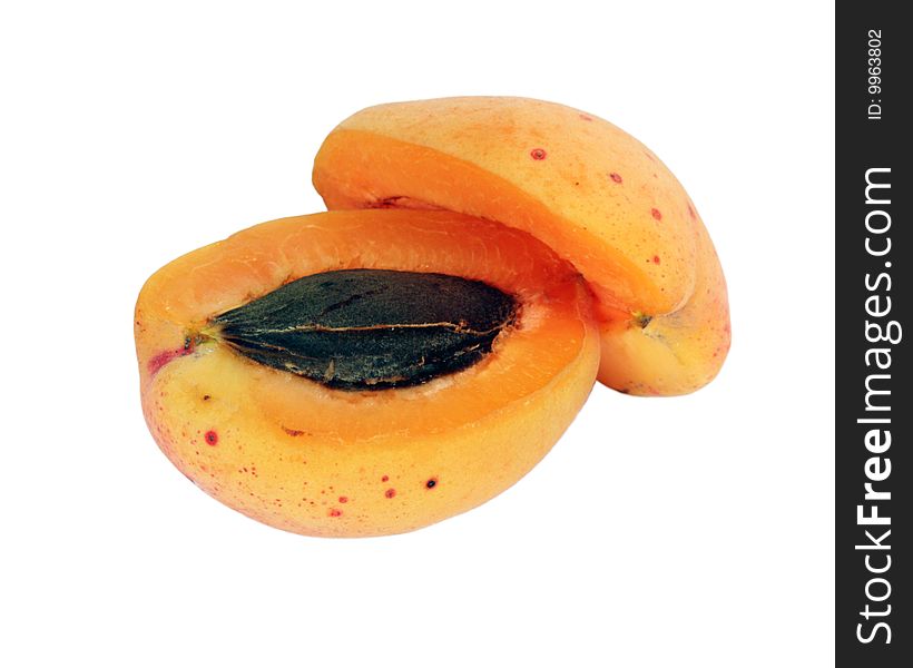 Apricot on the white background