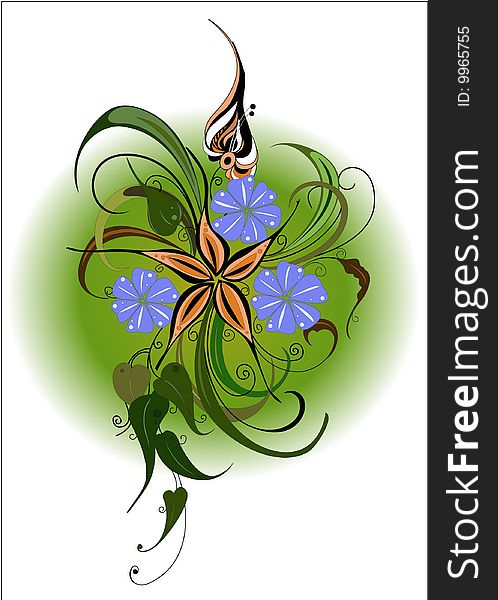 Motley Flower Bouquet. Vector Illustration.