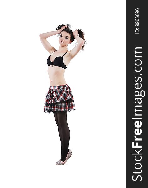 Pretty Model In Skirt