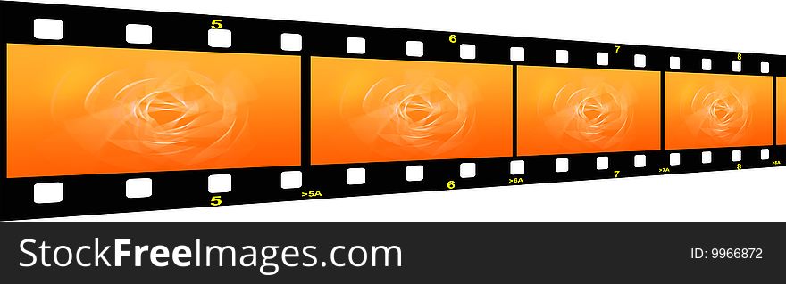 Illustration of a film strip with gradient
