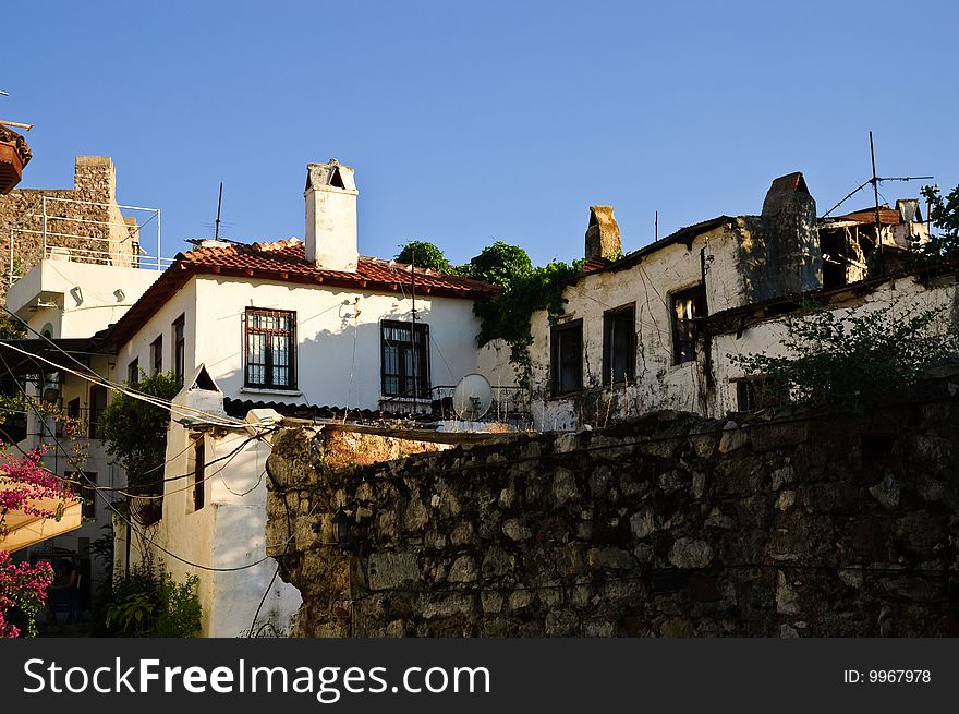 Old buildings in Marmaris, Turkey. Old buildings in Marmaris, Turkey