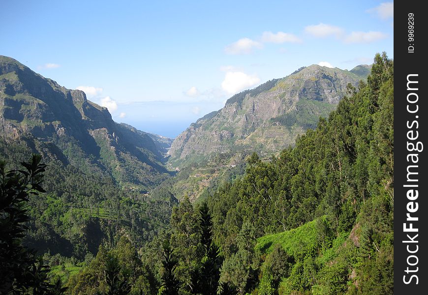 The mountains of Madeira, a Portuguese island.