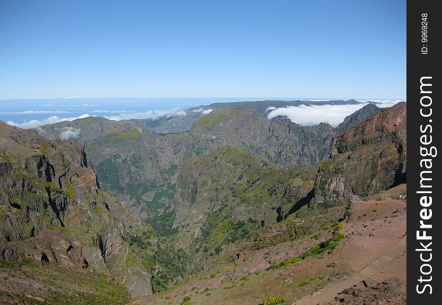 The mountains of Madeira, a Portuguese island. The mountains of Madeira, a Portuguese island.