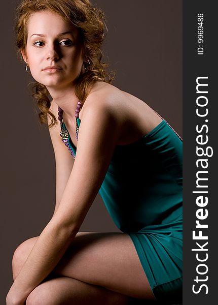 Beautiful young woman studio portrait