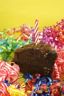 Birthday Party Chocolate Cake With Candle Stock Photography Birthday Party Chocolate Cake With Candle Stock Photography