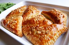 Puff-pastry Pasties Filled In Fresh Sorrel Royalty Free Stock Photos Puff-pastry Pasties Filled In Fresh Sorrel Royalty Free Stock Photos