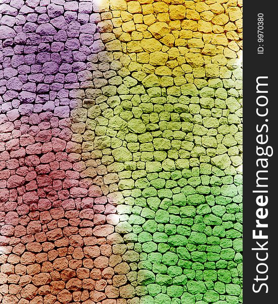 Rock face texture background with purple yellow green. Rock face texture background with purple yellow green