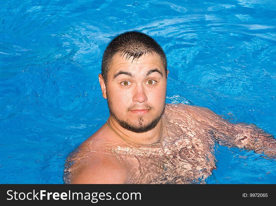 Big man in the pool