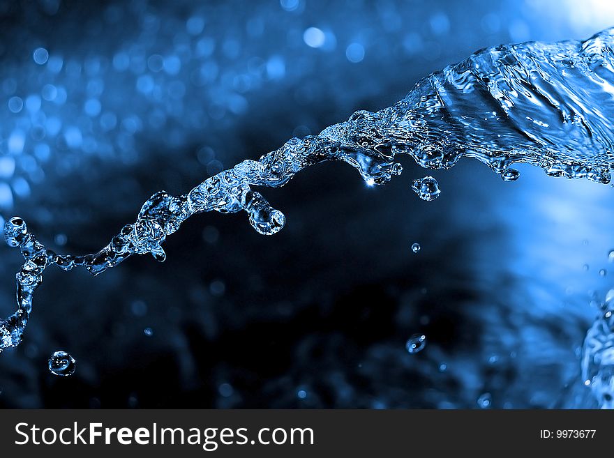 Shot of water splashing and drops. Shot of water splashing and drops