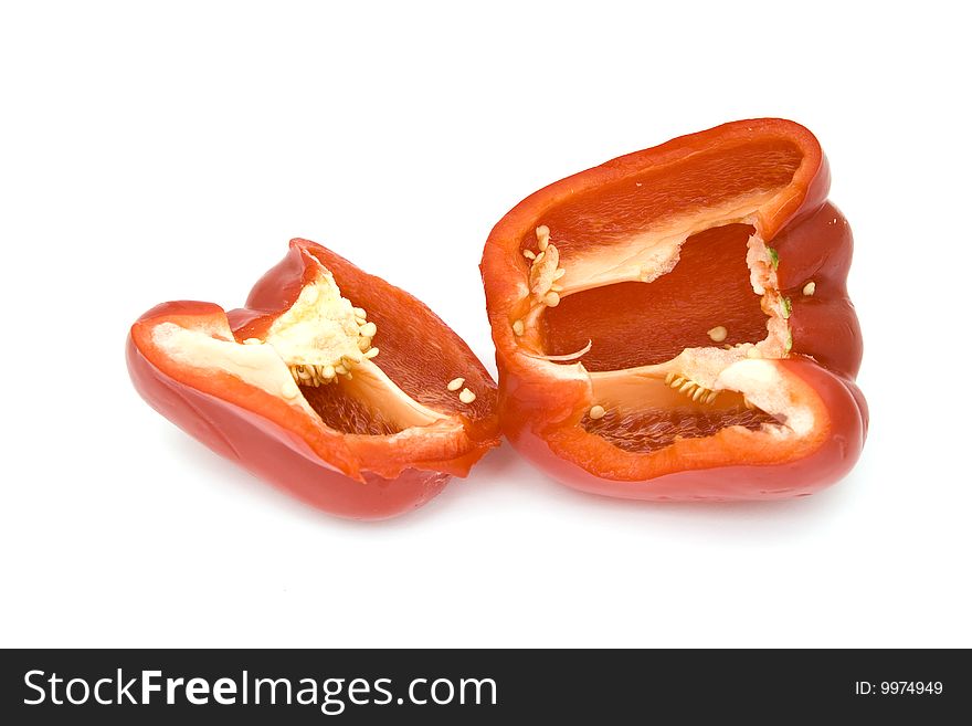 Sweet pepper isolated on white