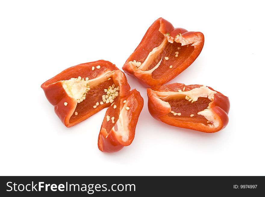 Sweet pepper isolated on white