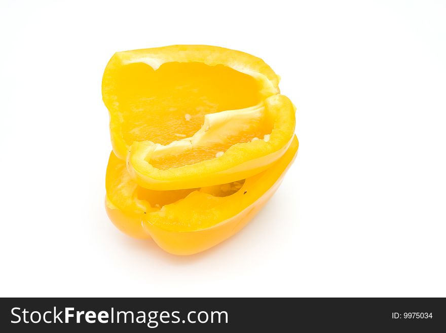 Sweet pepper isolated on white