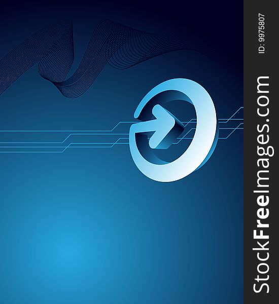 Blue abstract background with place for your text