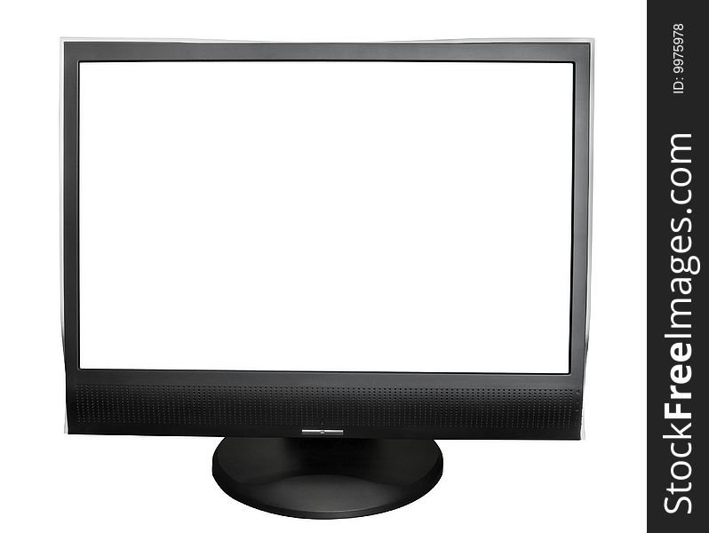 Computer monitor on a white background