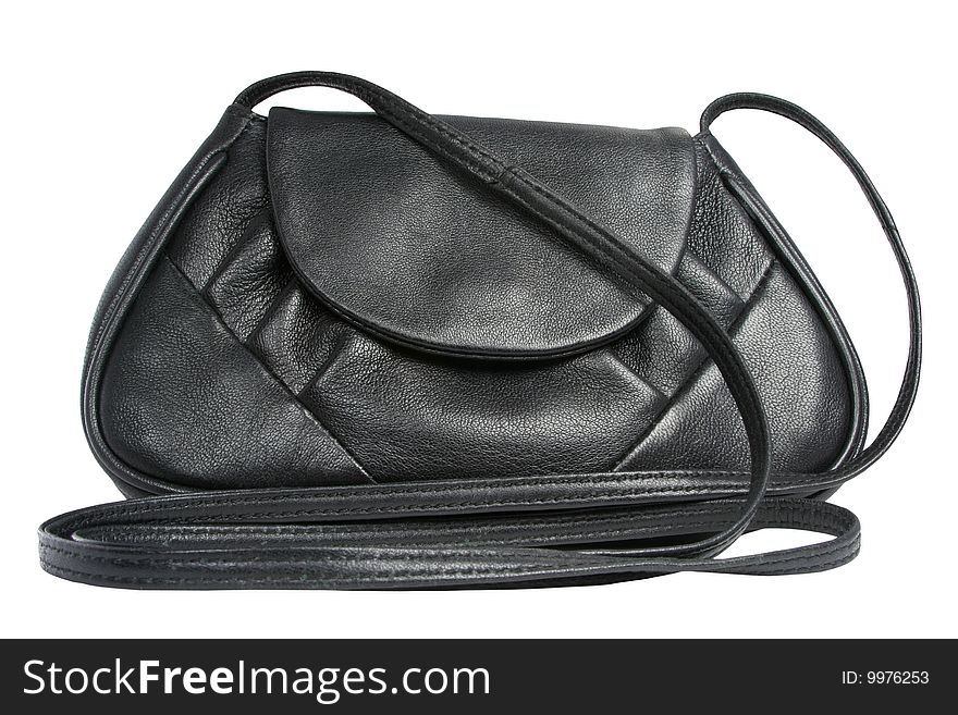 Female Bag From A Genuine Leather Of Black Colour