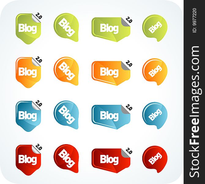 Chat or blog bubbles. vector only