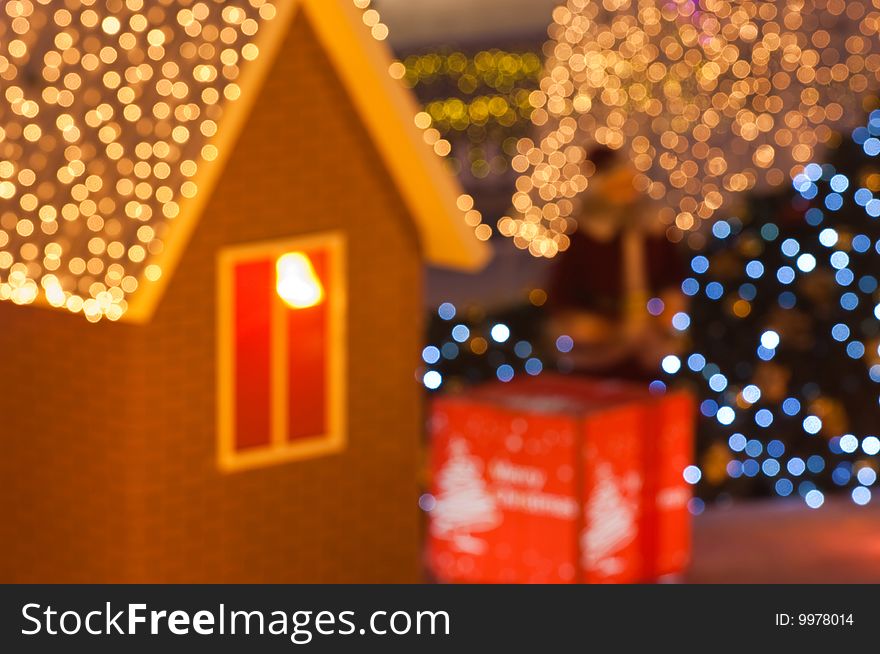 Defocus of Christmas decoration background. Defocus of Christmas decoration background