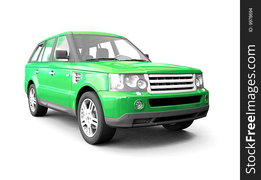 Four-wheel Drive Green Car