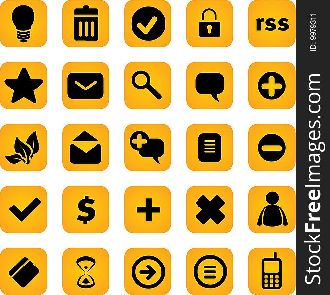 Vector icons set. business and finance