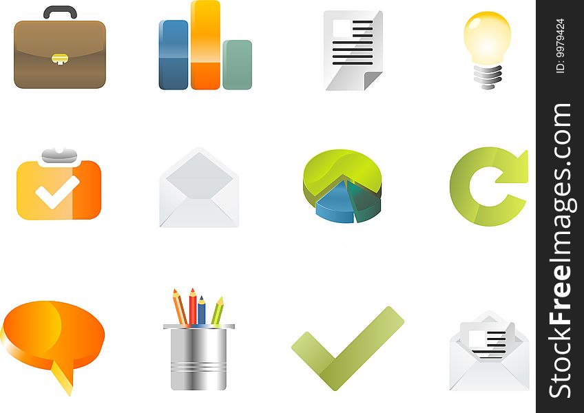 Vector icons set. business and finance