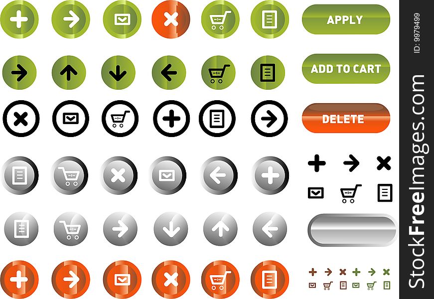 Vector icons set. business and finance