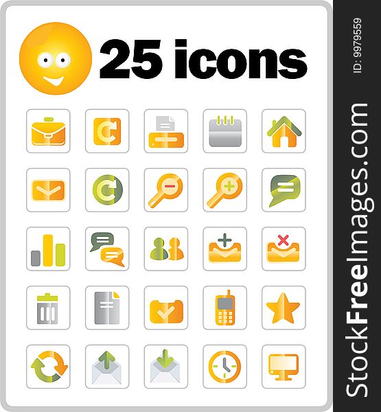 Vector icons set. business and finance