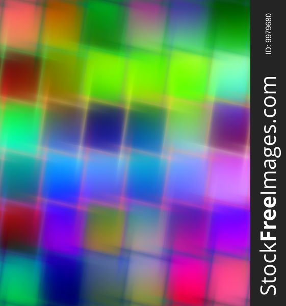 Texture of vibrant colored cubes with blur. Texture of vibrant colored cubes with blur