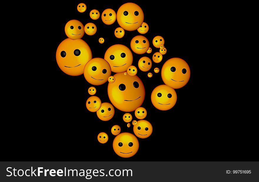 Yellow, Orange, Emoticon, Smile