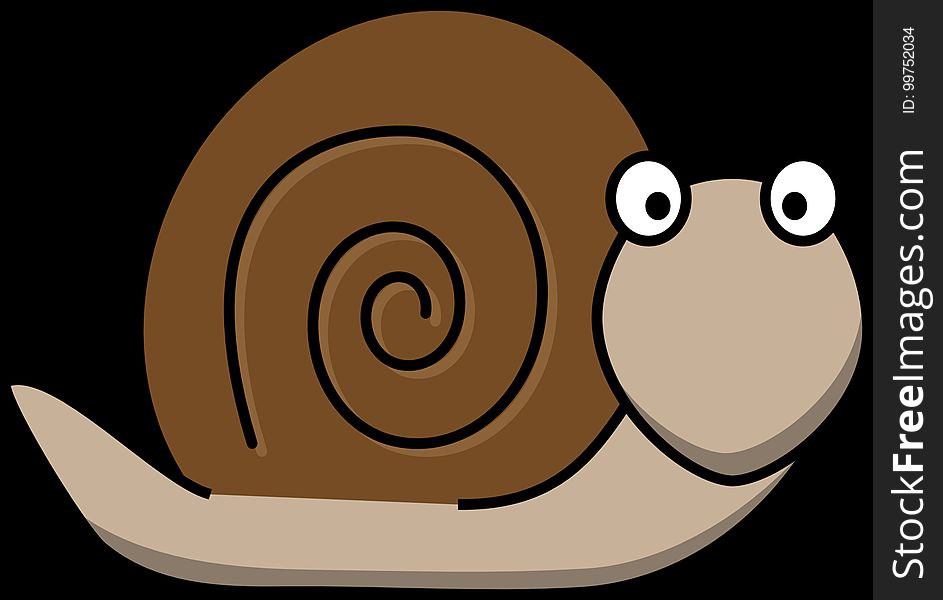 Snails And Slugs, Snail, Cartoon, Invertebrate