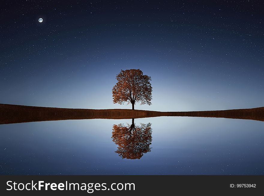 Reflection, Sky, Nature, Atmosphere