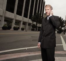 Businessman On The Phone Royalty Free Stock Photography