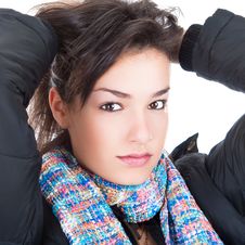 Close-up Portrait Of Sexy Caucasian Young Woman Stock Photography Close-up Portrait Of Sexy Caucasian Young Woman Stock Photography