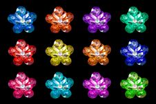 Gemstone On Shape Of Flowers Stock Photography