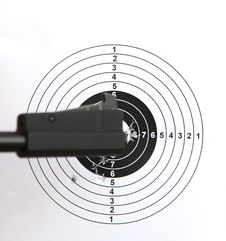 Pistol And Target Stock Photos Pistol And Target Stock Photos
